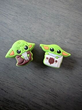 CROCS Baby Yoda Green and Brown Jibbitz Charms (2-Pack)
